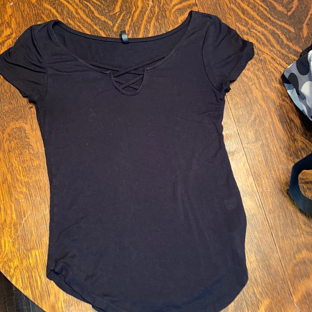 Black cross top shirt